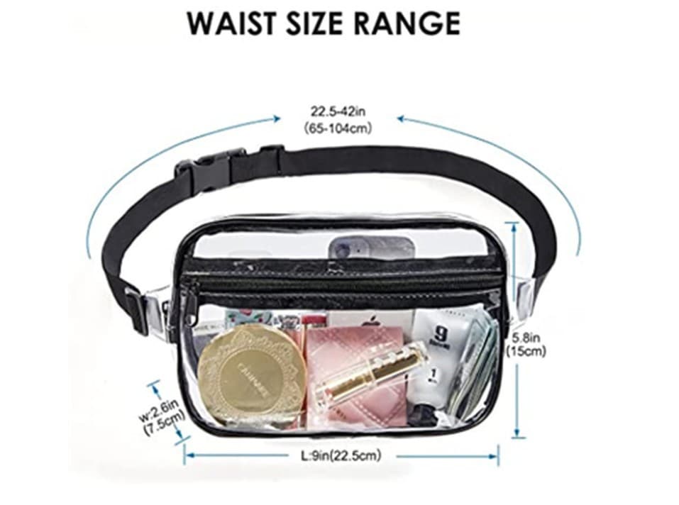 PVC Waist Pouch Bag Transparent Fanny Pack