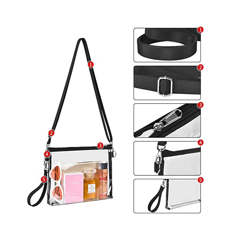 Clear Cute Crossbody Shoulder Messenger Bag PVC Transparent Purse Clear Cute Crossbody Shoulder Messenger Bag PVC Transparent Purse