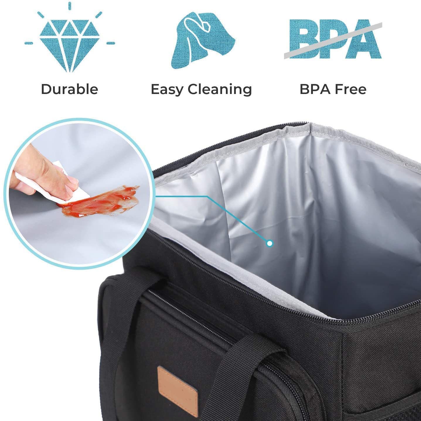 Lunch Box Leakproof Freezable Cooler Bag Waterproof Lunch Bag Lunch Box Leakproof Freezable Cooler Bag Waterproof Lunch Bag