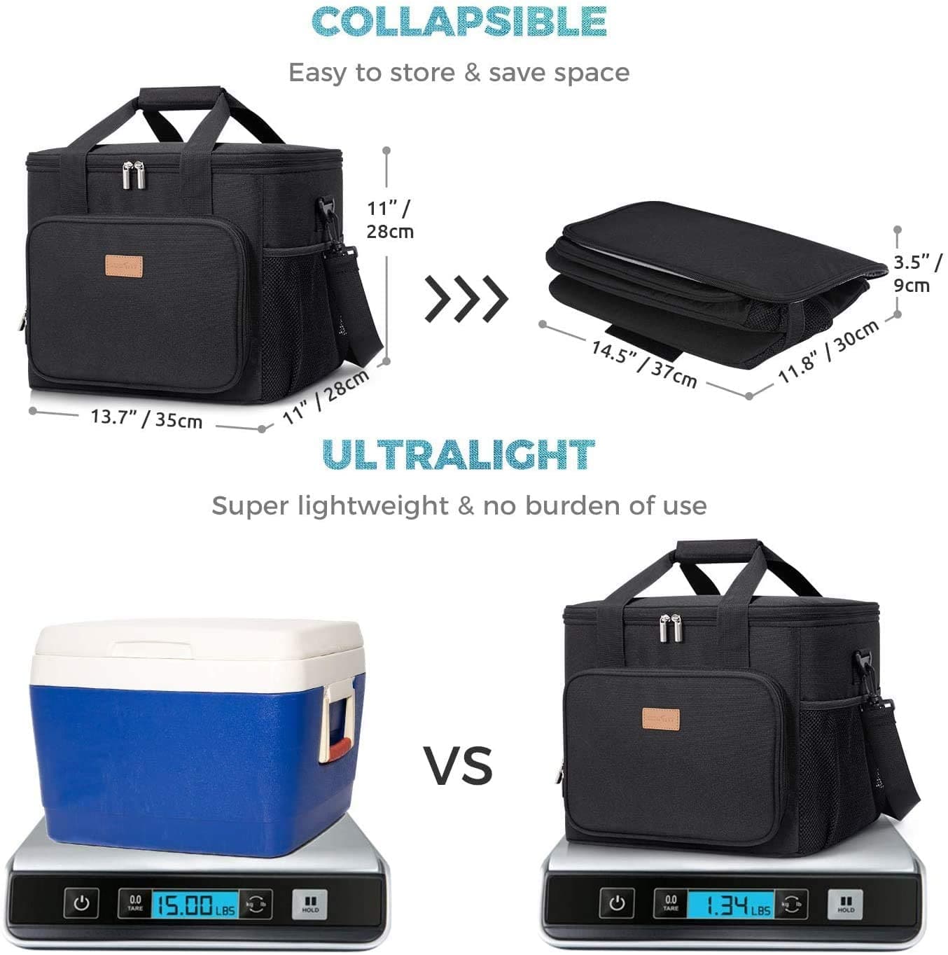 Lunch Box Leakproof Freezable Cooler Bag Waterproof Lunch Bag