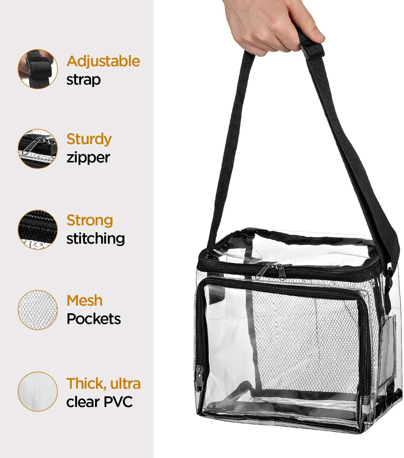 Clear Lunch Bag Tote Food Box Pvc Transparent Cooler Bag