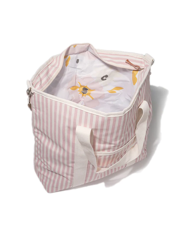 Striped Cooler Bag Insulated Tote Bag Picnic Cooler Tote Bag