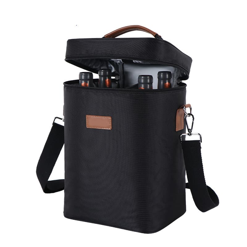 4 Bottle Wine Carrier Insulated Wine Bag Cooler Bag 