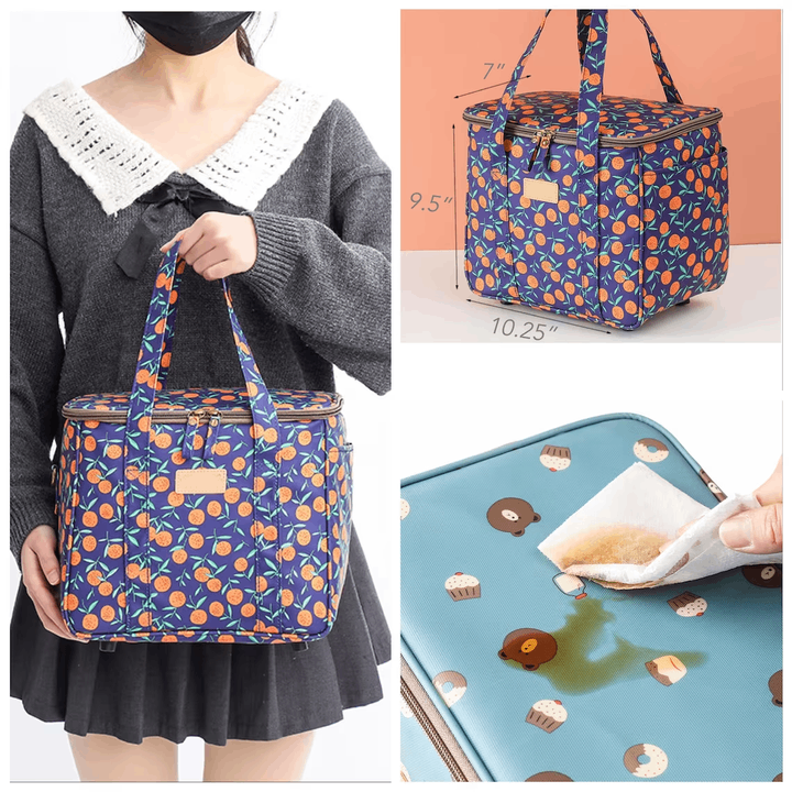 Insulated Lunch Bag for Women Reusable Picnic Cooler Bag Insulated Lunch Bag for Women Reusable Picnic Cooler Bag