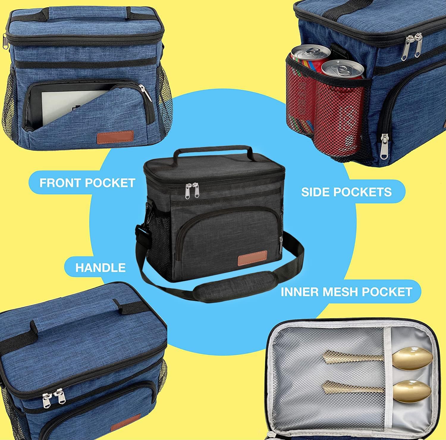 Insulated Picnic Lunch Bag Cooler Bag 