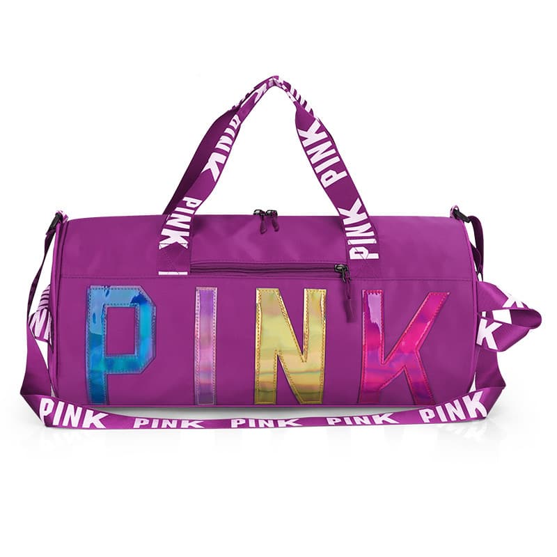 Pink Duffle Bags Gym Women Waterproof Sports Travel Bag
