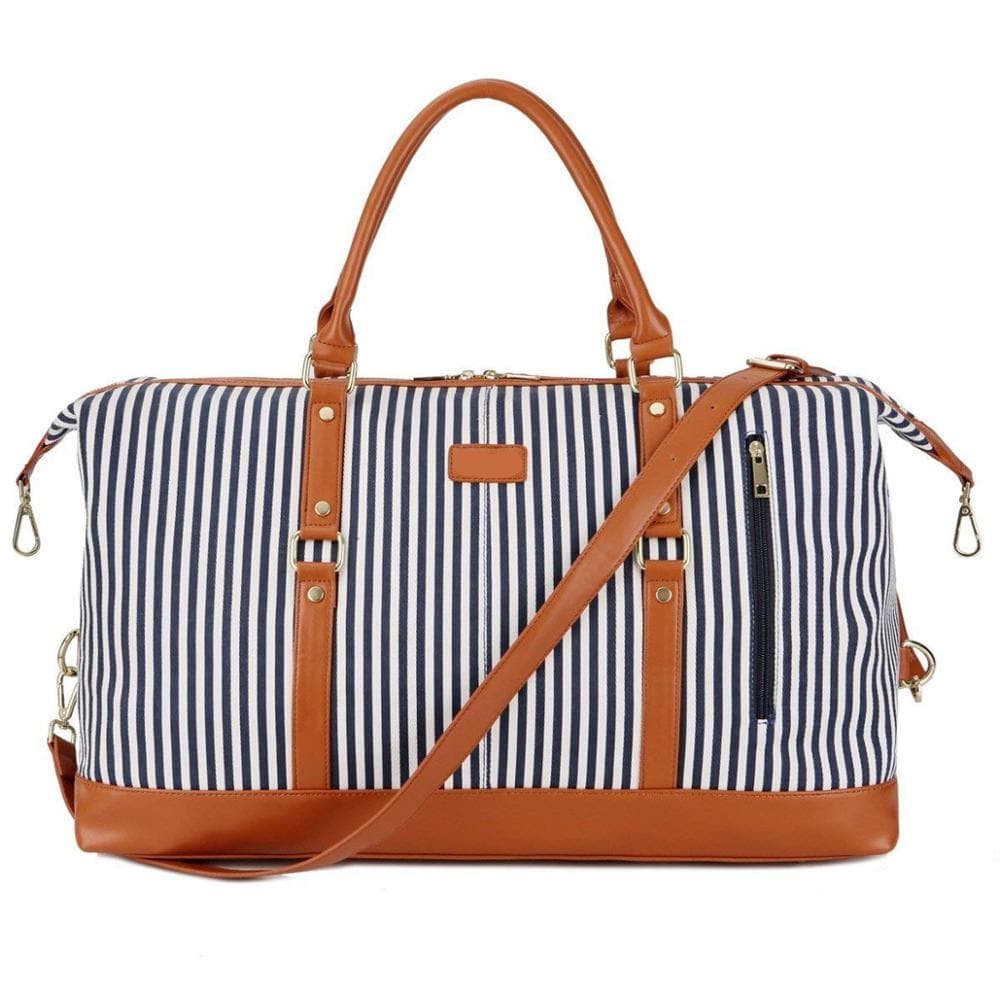 Striped Travel Bag Portable Fitness Duffle Bag Striped Travel Bag Portable Fitness Duffle Bag