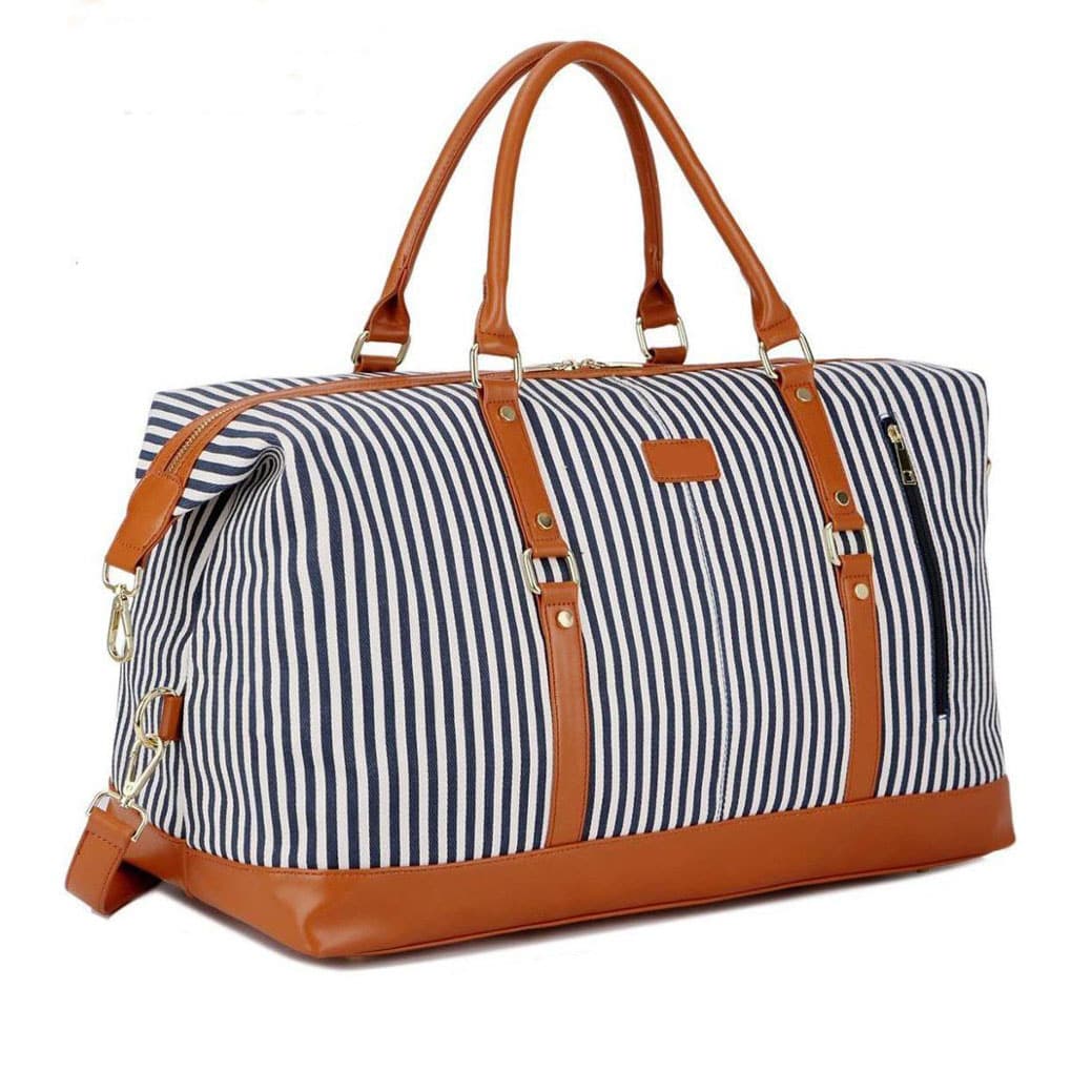 Striped Travel Bag Portable Fitness Duffle Bag Striped Travel Bag Portable Fitness Duffle Bag