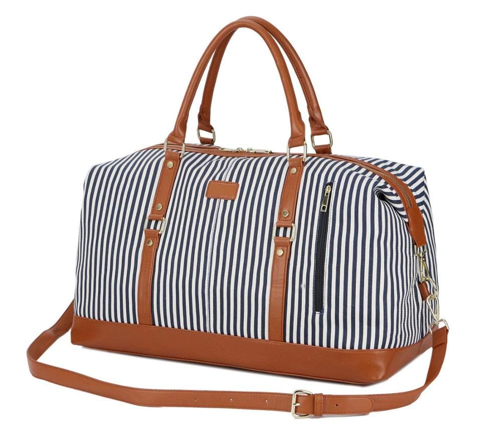 Striped Travel Bag Portable Fitness Duffle Bag Striped Travel Bag Portable Fitness Duffle Bag