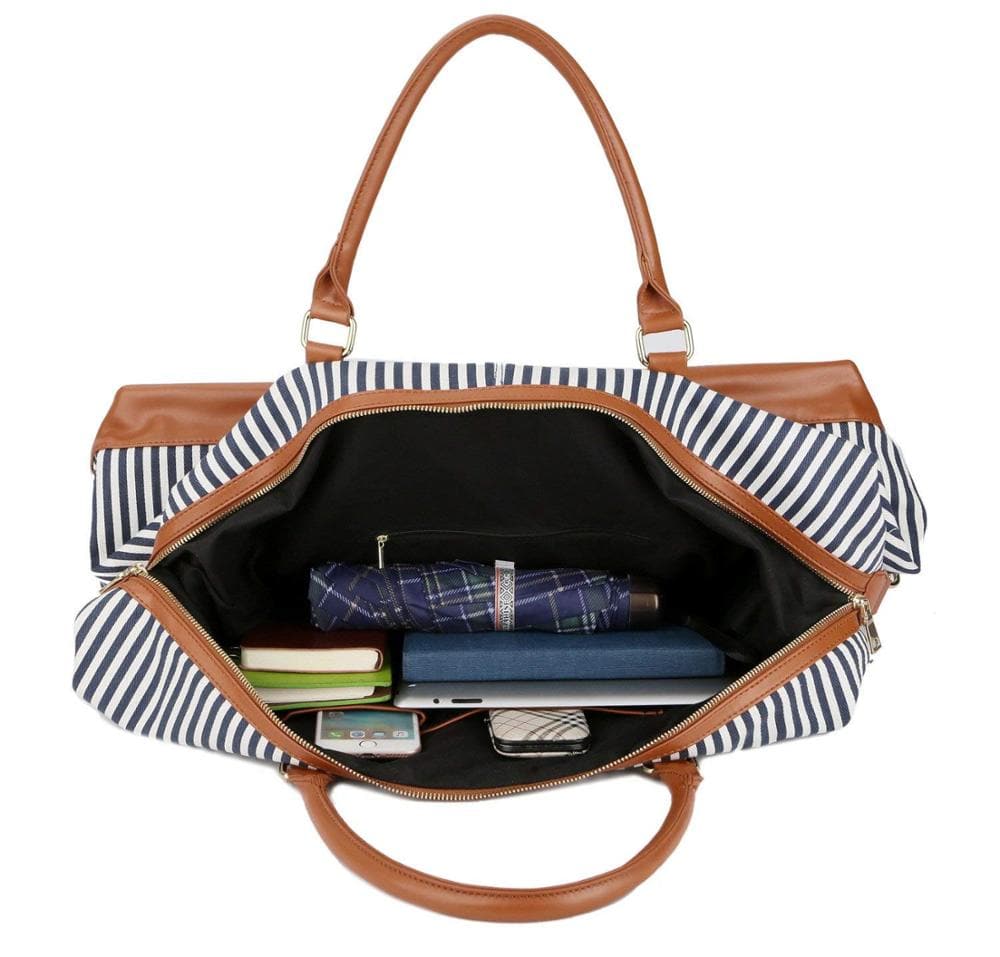 Striped Travel Bag Portable Fitness Duffle Bag Striped Travel Bag Portable Fitness Duffle Bag