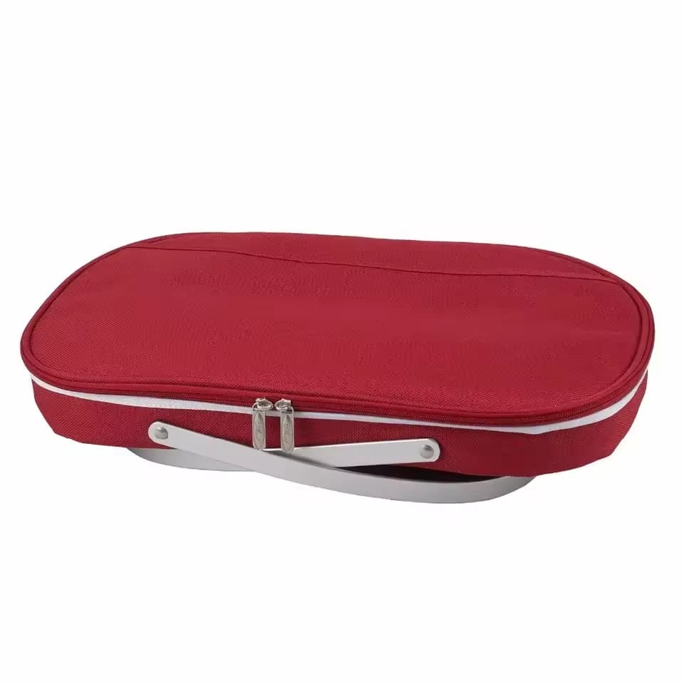 Insulated Folding Cooler Picnic Basket Tote Bag 