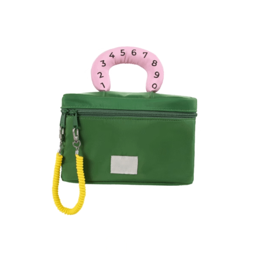 Telephone Shape Nylon Makeup Bag Portable Cosmetic Pouch Travel Storage Bag Telephone Shape Nylon Makeup Bag Portable Cosmetic Pouch Travel Storage Bag