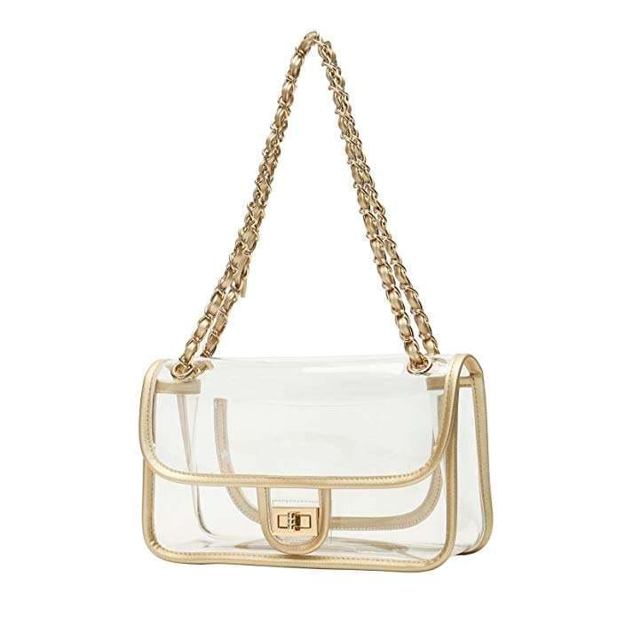 PVC Clear Transparent Women Purse Handbag with Chain PVC Clear Transparent Women Purse Handbag with Chain
