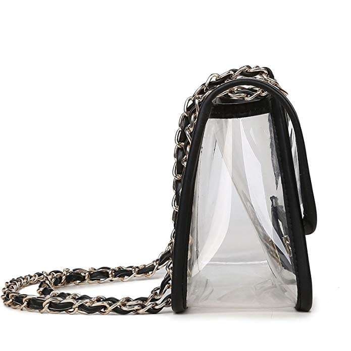 PVC Clear Transparent Women Purse Handbag with Chain PVC Clear Transparent Women Purse Handbag with Chain