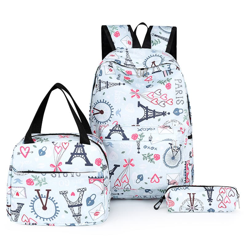 3 Pcs Set School Bags Backpack Travel Backpack 3 Pcs Set School Bags Backpack Travel Backpack