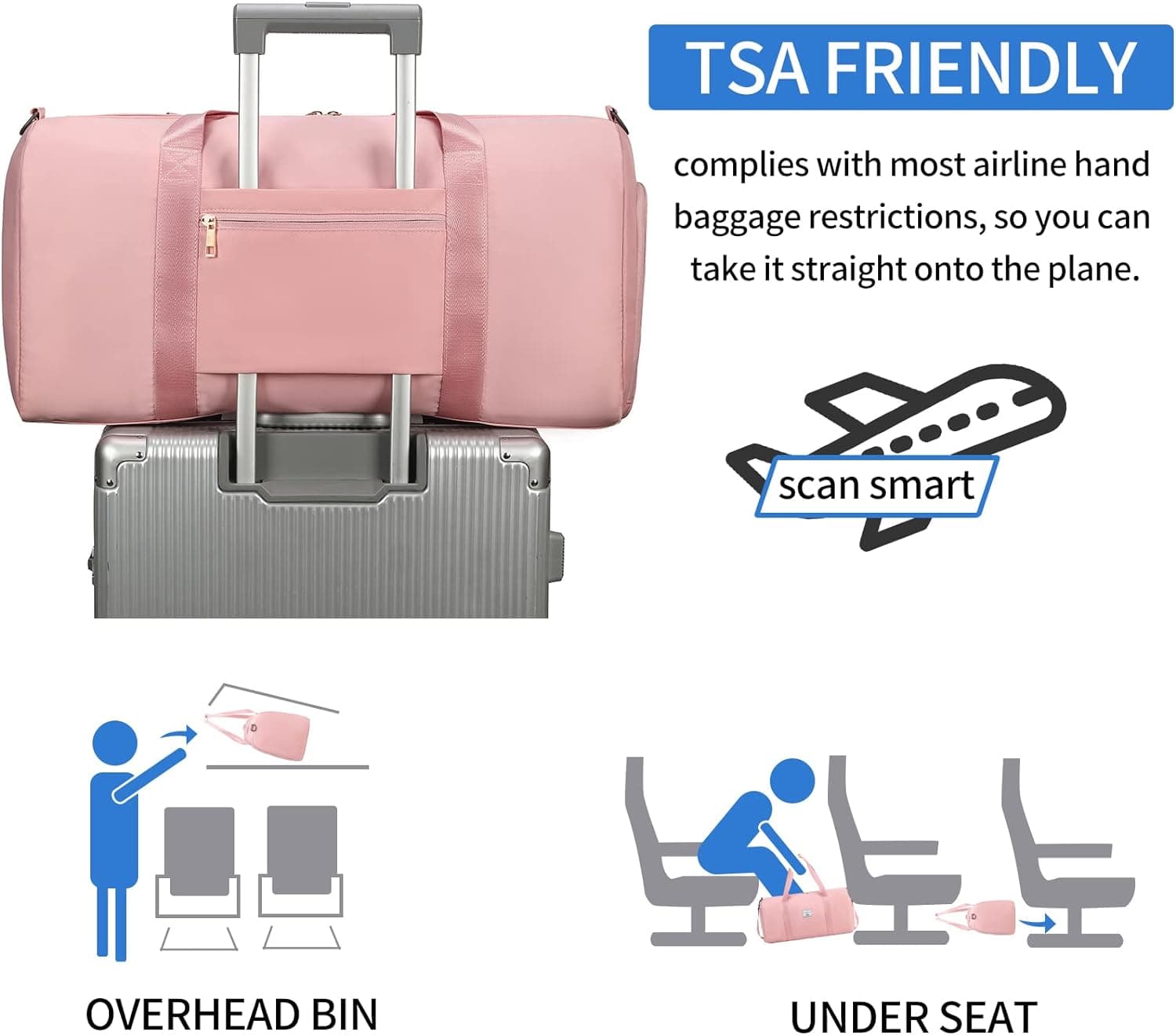 Weekender Bags Gym Bag with Shoe Compartment Duffle Bag Set Weekender Bags Gym Bag with Shoe Compartment Duffle Bag Set