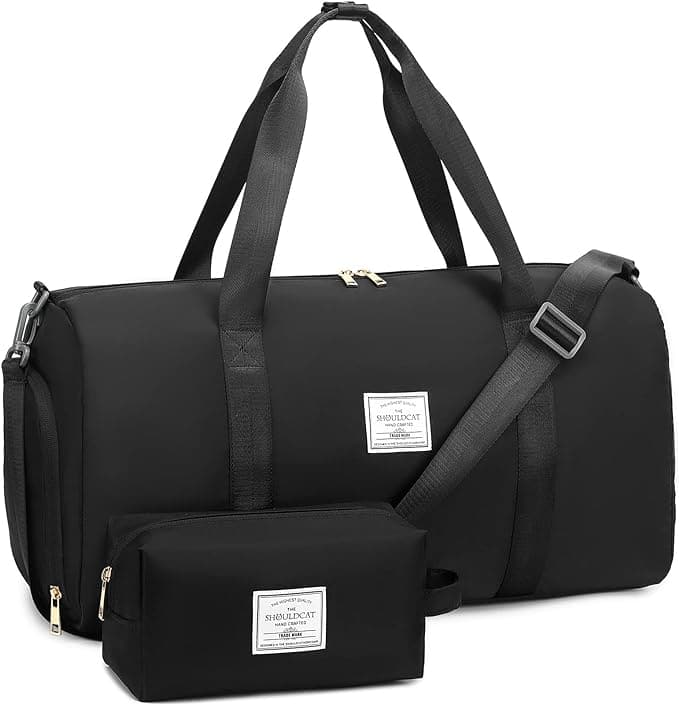 Weekender Bags Gym Bag with Shoe Compartment Duffle Bag Set