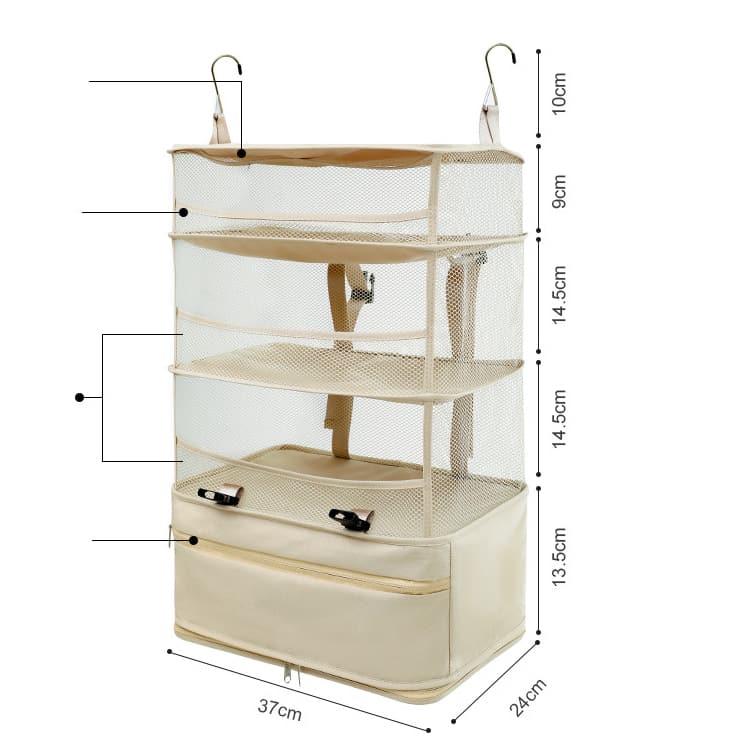 Hanging Organizer for Closet Suitcase Travel Bags and Luggage 