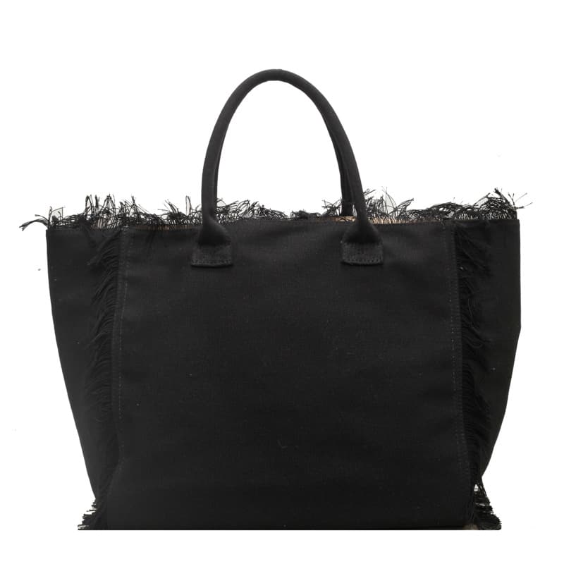 Tassel Tote Bag Trendy Canvas Shoulder Bag Bohemian Handbag 