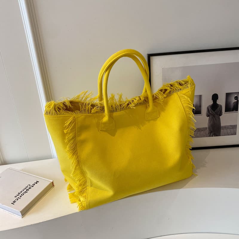 Tassel Tote Bag Trendy Canvas Shoulder Bag Bohemian Handbag Tassel Tote Bag Trendy Canvas Shoulder Bag Bohemian Handbag