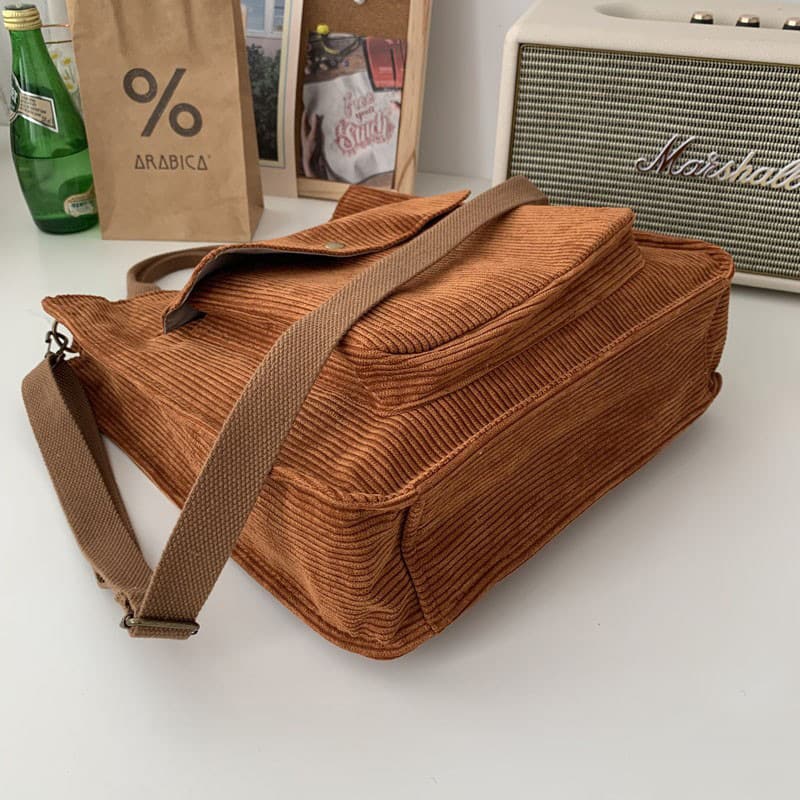 Corduroy Tote Handbag Shoulder Bag for Women 