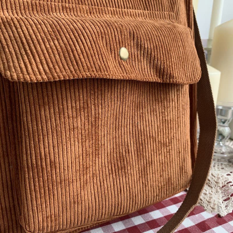Corduroy Tote Handbag Shoulder Bag for Women 