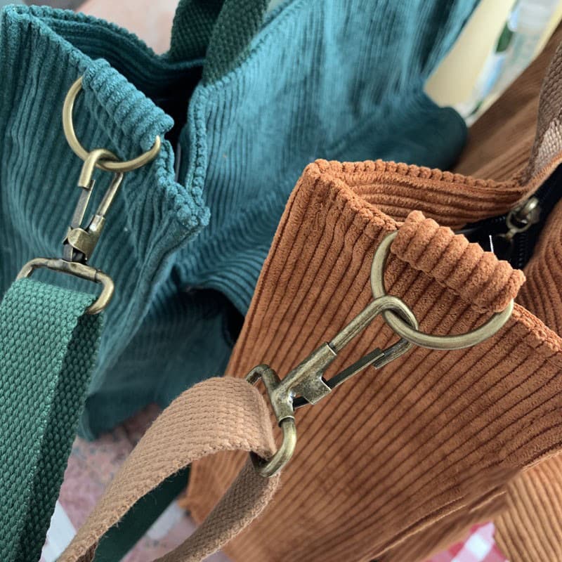 Corduroy Tote Handbag Shoulder Bag for Women 