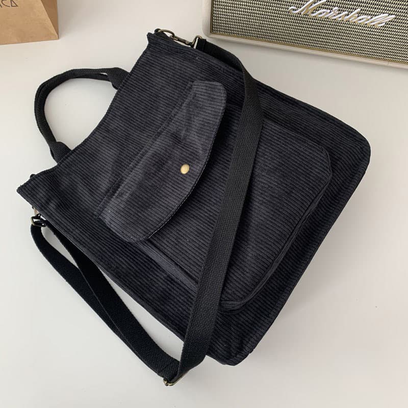 Corduroy Tote Handbag Shoulder Bag for Women 