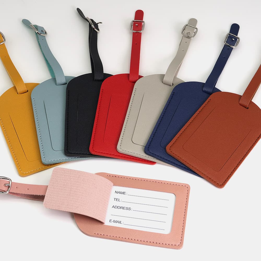 PU Leather Luggage Tag for Suitcase Label for Handbag Travel Bag PU Leather Luggage Tag for Suitcase Label for Handbag Travel Bag