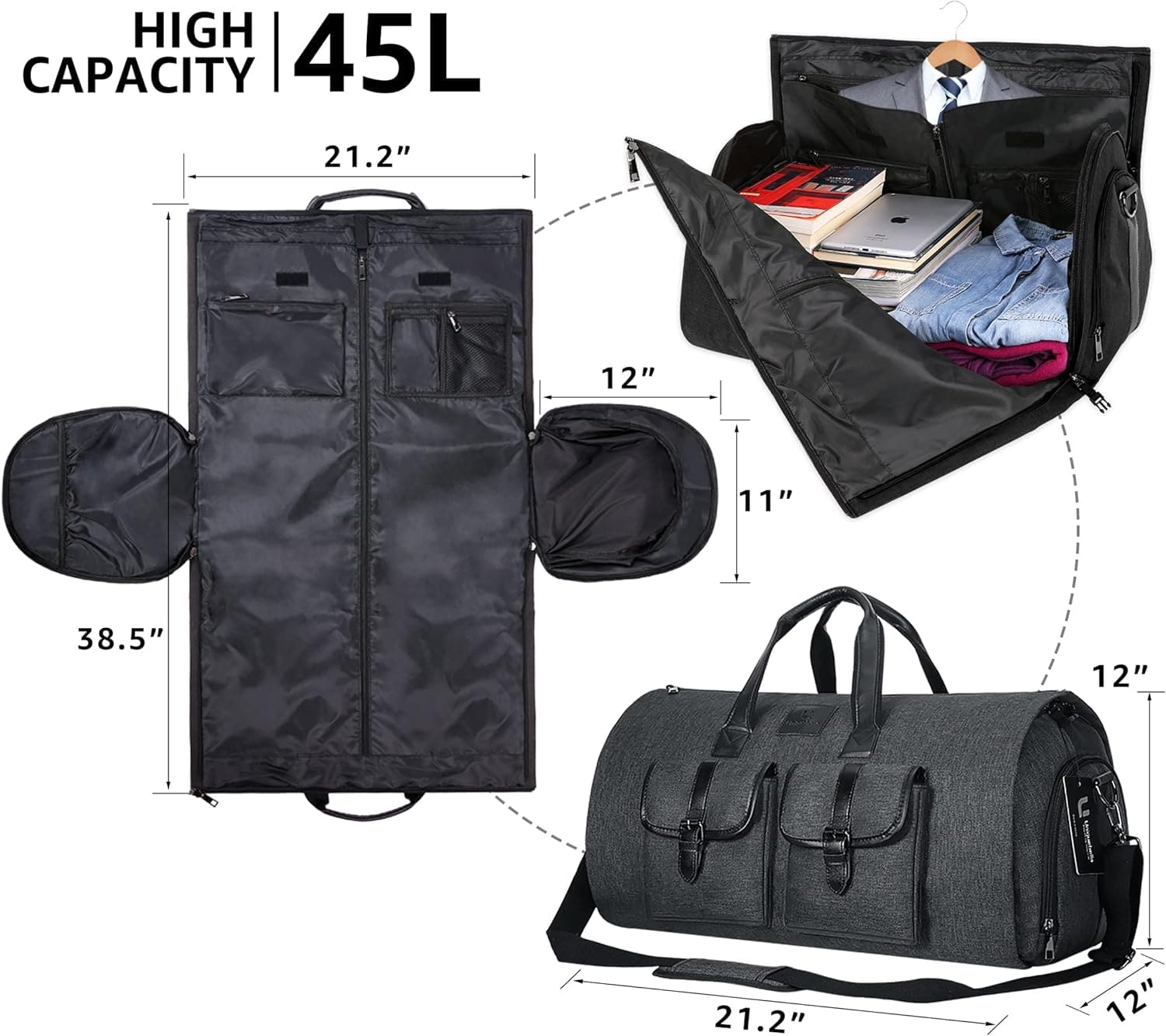 Travel Bag Suitcase Portable Foldable Garment Bag 