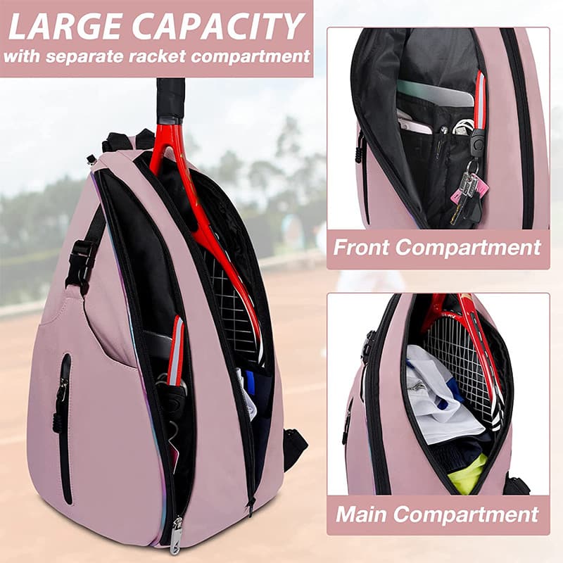 Crossbody Sports Bag Tennis Badminton Pickleball Rackets Sling Backpack Crossbody Sports Bag Tennis Badminton Pickleball Rackets Sling Backpack