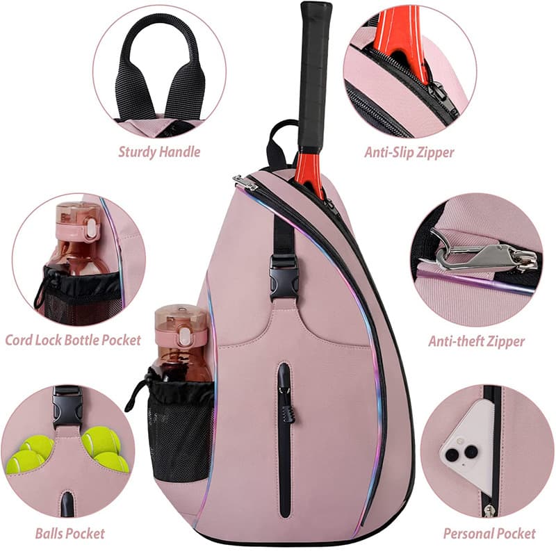 Crossbody Sports Bag Tennis Badminton Pickleball Rackets Sling Backpack Crossbody Sports Bag Tennis Badminton Pickleball Rackets Sling Backpack
