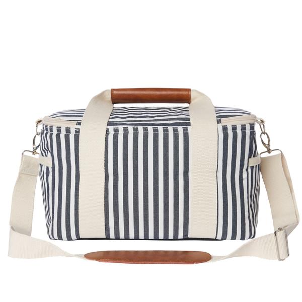 Premium Quality Vintage Stripe Design Cotton Lunch Bag Insulated Travel Cooler Bag