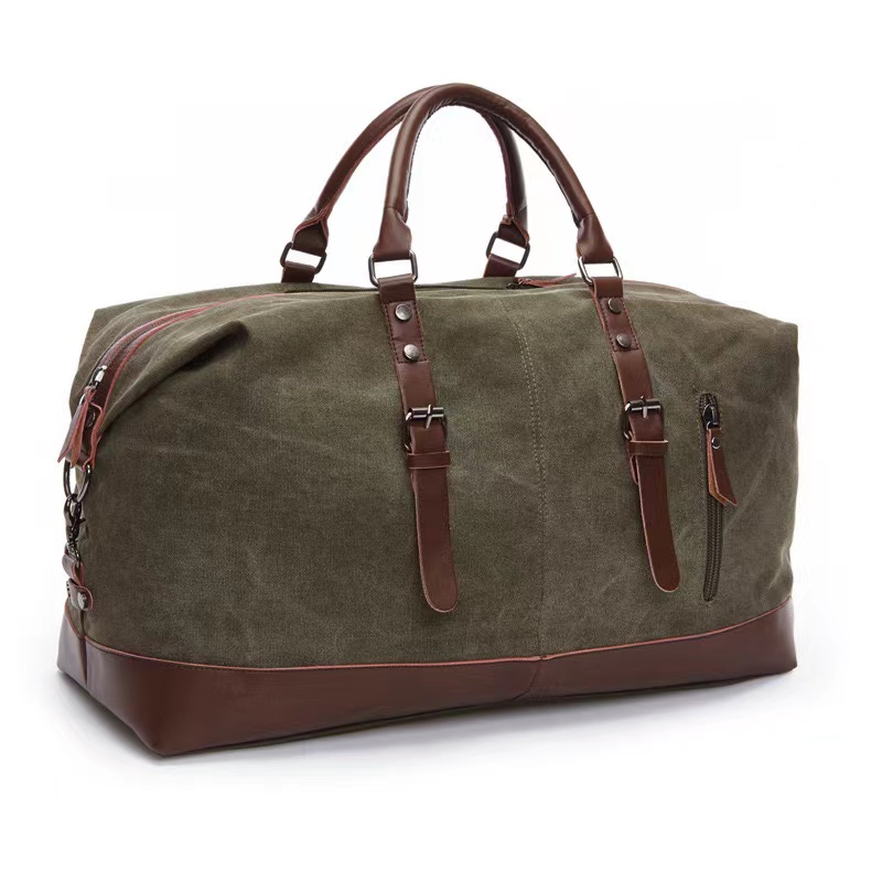 Vintage Canvas Duffle Bag Oversized Travel Overnight Weekender Duffle Bag