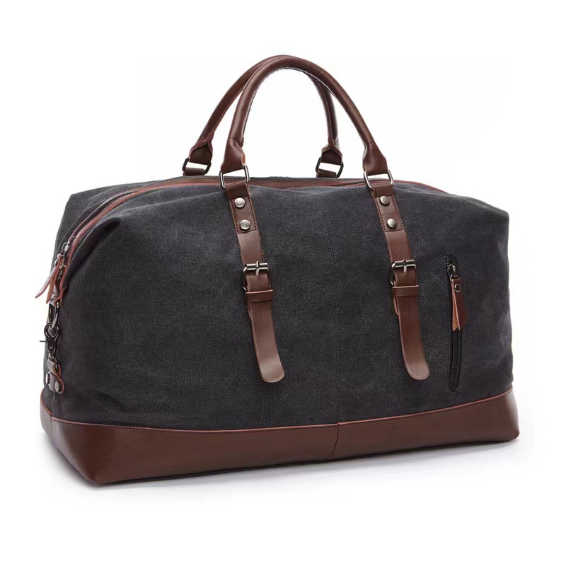 Vintage Canvas Duffle Bag Oversized Travel Overnight Weekender Duffle Bag