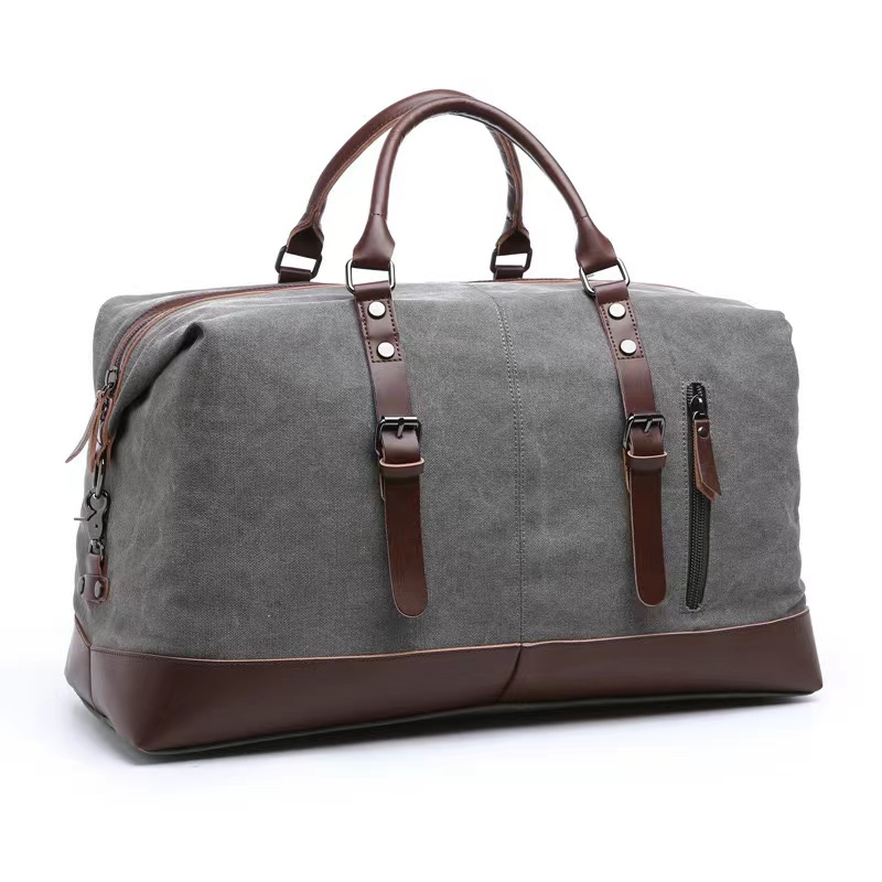 Vintage Canvas Duffle Bag Oversized Travel Overnight Weekender Duffle Bag