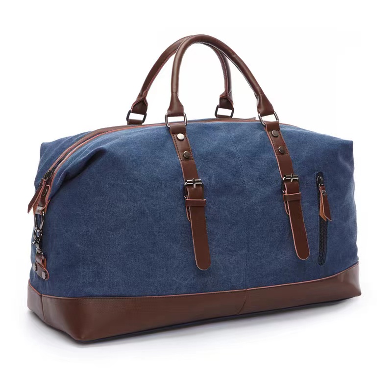 Vintage Canvas Duffle Bag Oversized Travel Overnight Weekender Duffle Bag