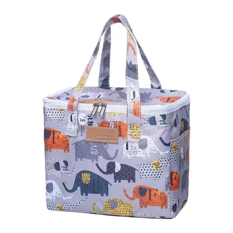 Floral Printed Picnic Bag Insulated Lunch Bag Cooler Bag 