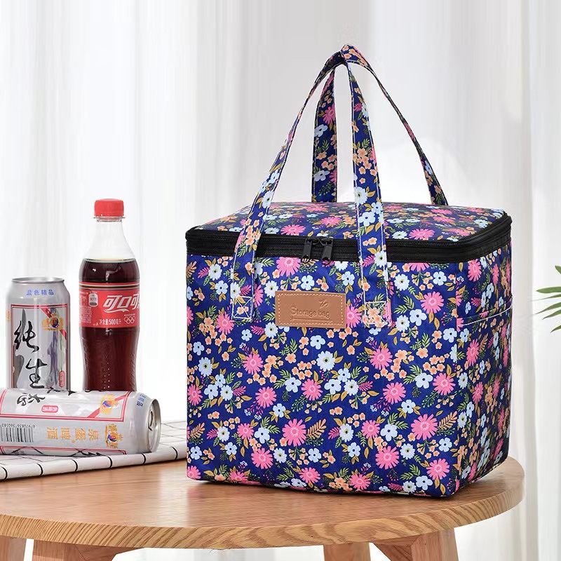 Floral Printed Picnic Bag Insulated Lunch Bag Cooler Bag Floral Printed Picnic Bag Insulated Lunch Bag Cooler Bag
