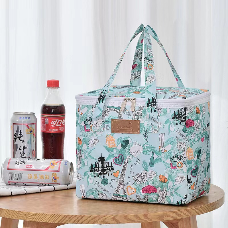 Floral Printed Picnic Bag Insulated Lunch Bag Cooler Bag Floral Printed Picnic Bag Insulated Lunch Bag Cooler Bag