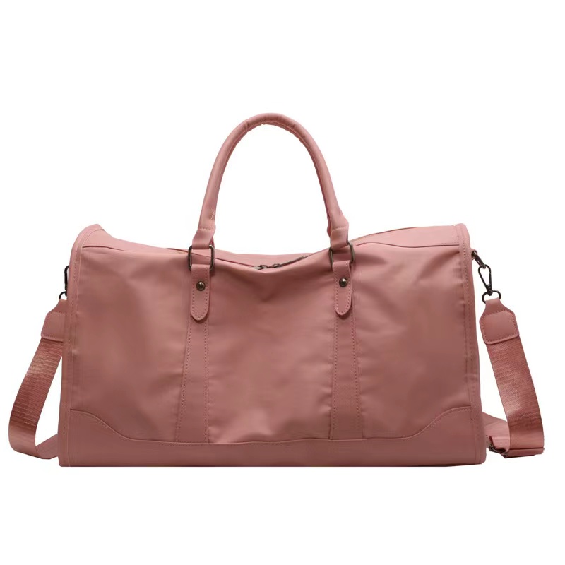 Oxford Cloth Duffle with PU Leather Piping and Handles Oxford Cloth Duffle with PU Leather Piping and Handles