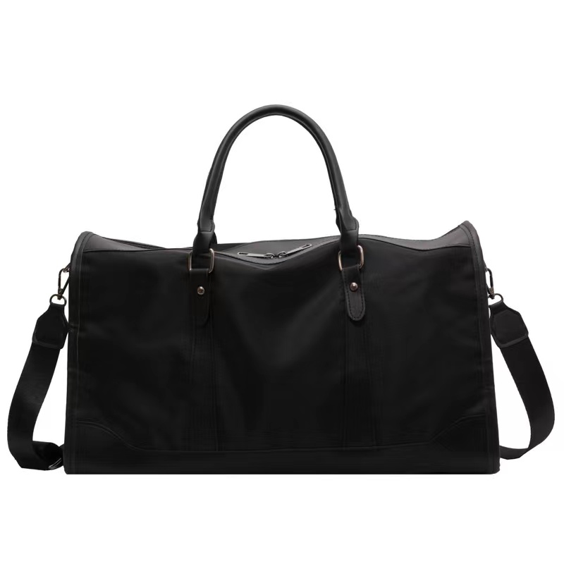 Oxford Cloth Duffle with PU Leather Piping and Handles 