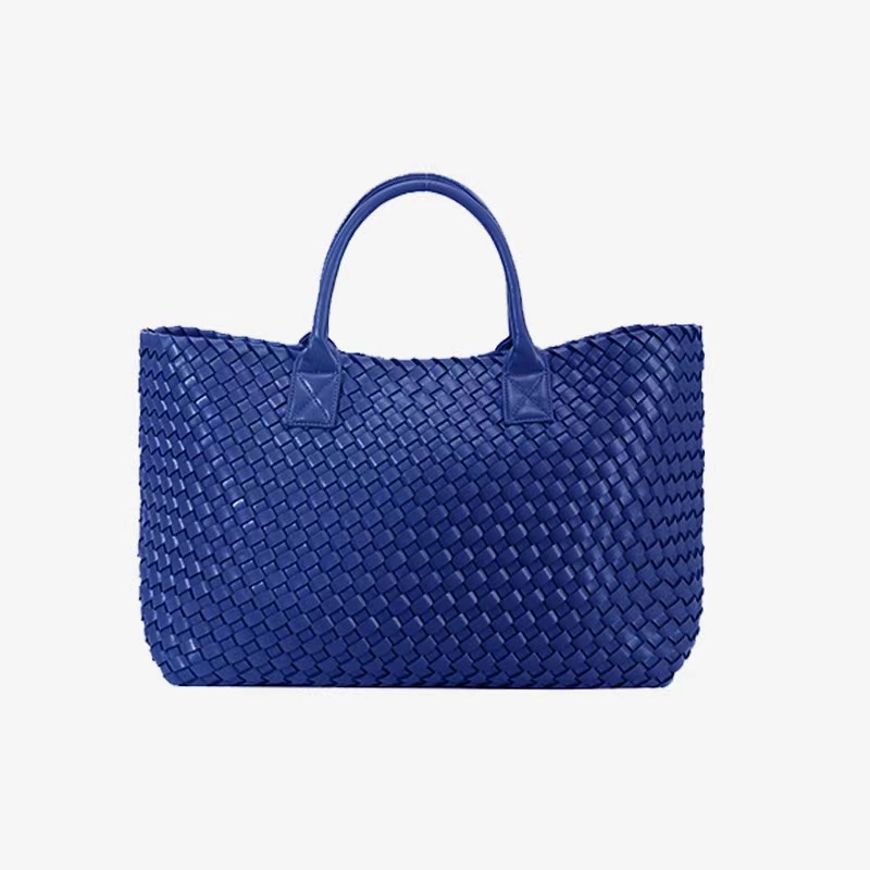 Luxury Handmade Woven PU Leather Handbags Large Oversized Beach Shopping Shoulder Tote Bag for Women