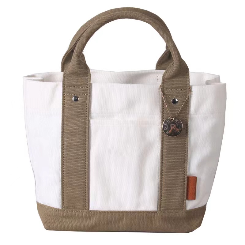 Heavy Duty Thick 16oz Canvas Handbag Elegant Tote Bag 