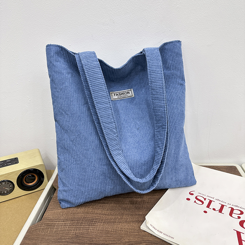Corduroy Tote Bag with Interior Pocket Corduroy Tote Bag with Interior Pocket