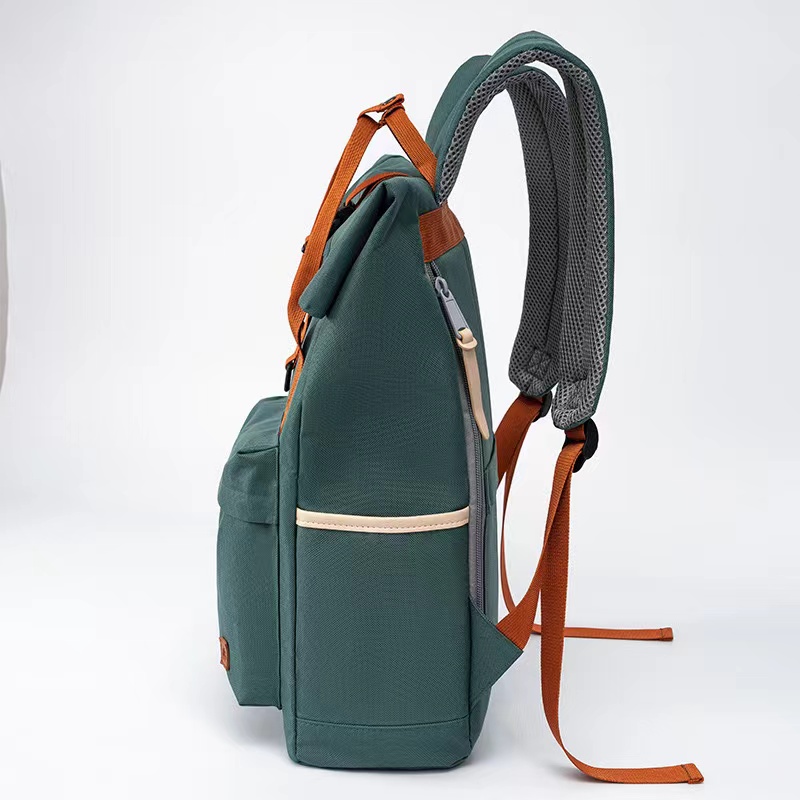 Anti Theft Expandable Roll Top Backpack with Laptop Pocket 