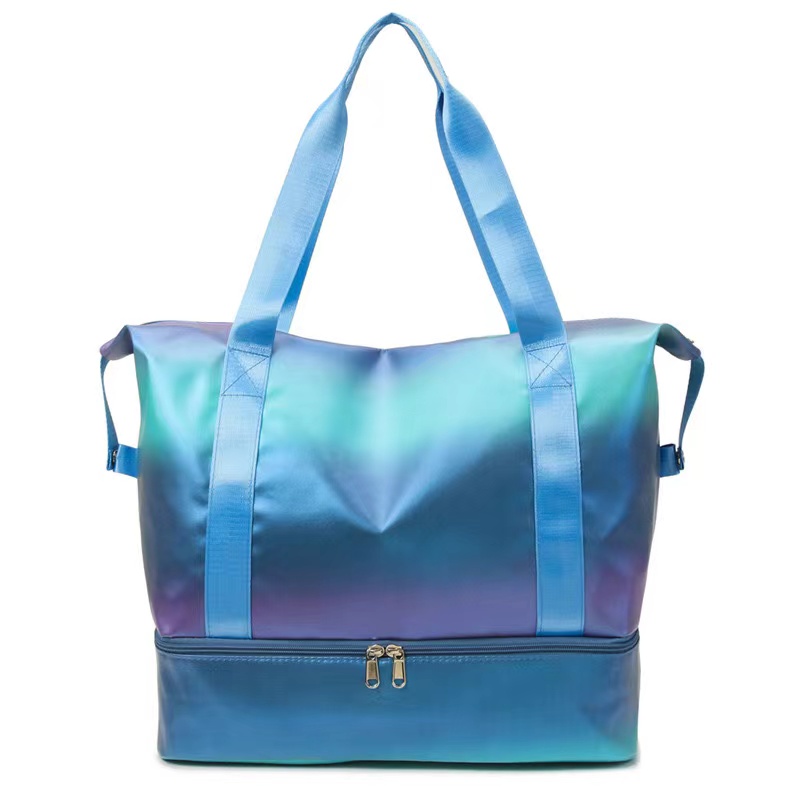 Colorful Sport Gym Travel Bag Shiny Rainbow Bag 