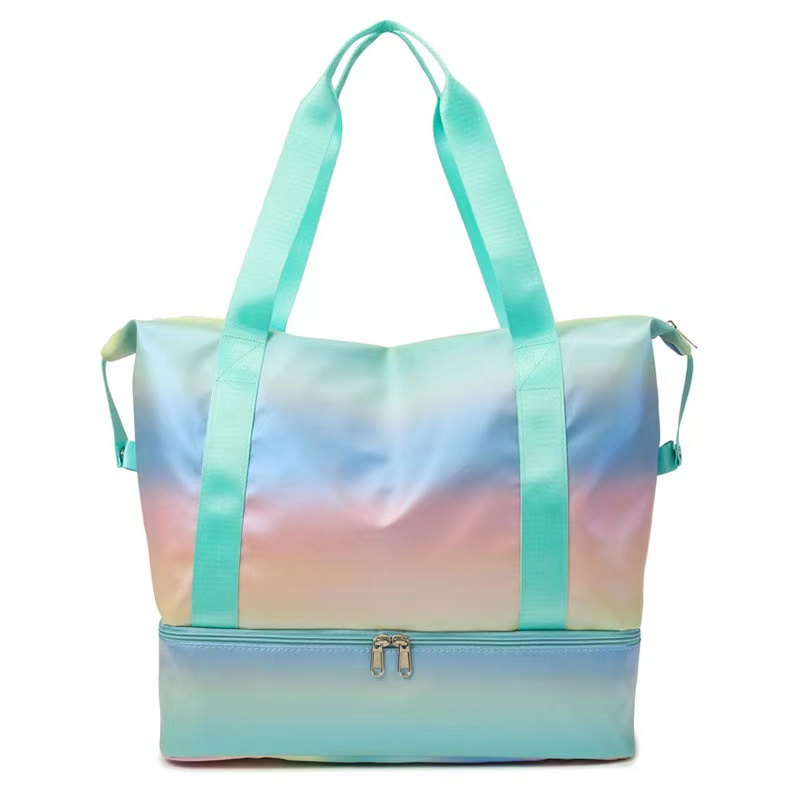 Colorful Sport Gym Travel Bag Shiny Rainbow Bag 