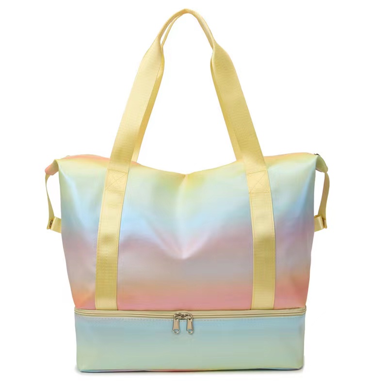 Colorful Sport Gym Travel Bag Shiny Rainbow Bag 