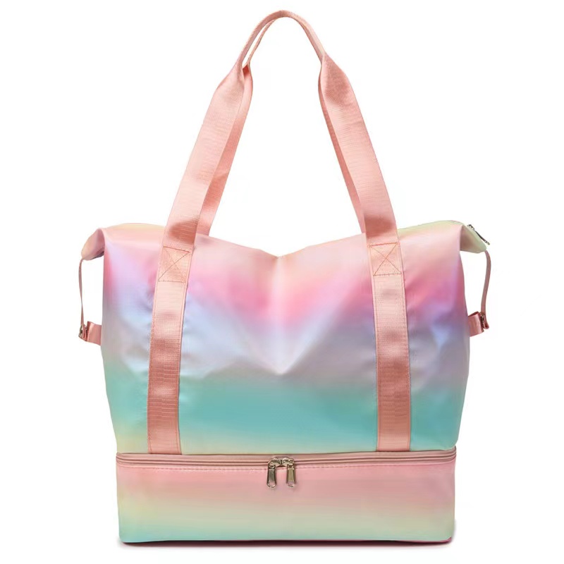 Colorful Sport Gym Travel Bag Shiny Rainbow Bag 